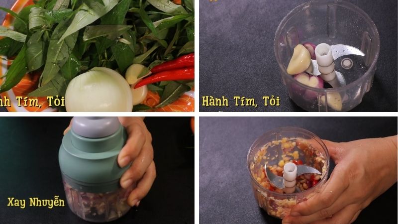 Chuẩn bị rau gia vị