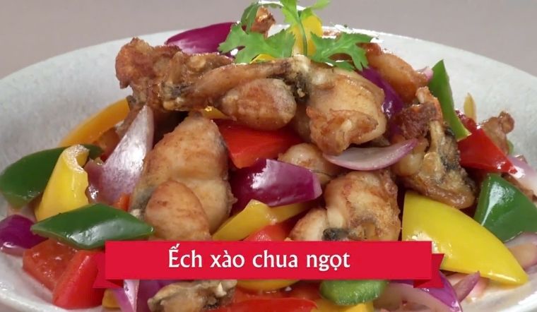 Công thức ếch xào chua ngọt sốt sánh quyện đưa cơm