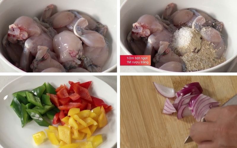 Sơ chế kỹ lưỡng các nguyên liệu