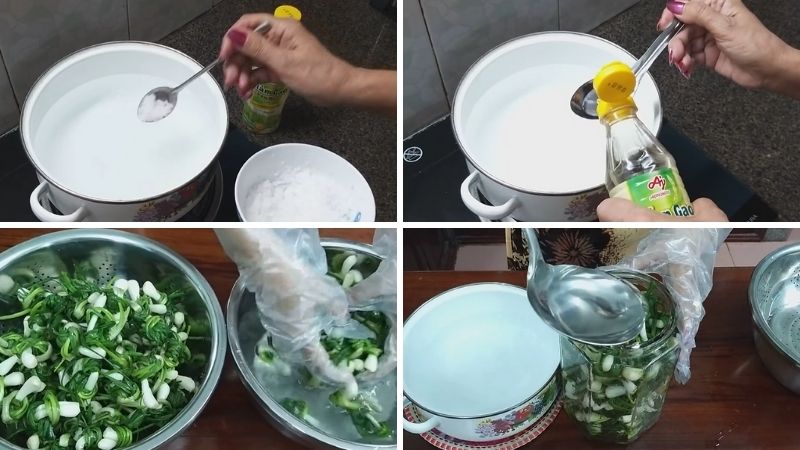 Bước 3: Muối kiệu Bước 3: Muối kiệu