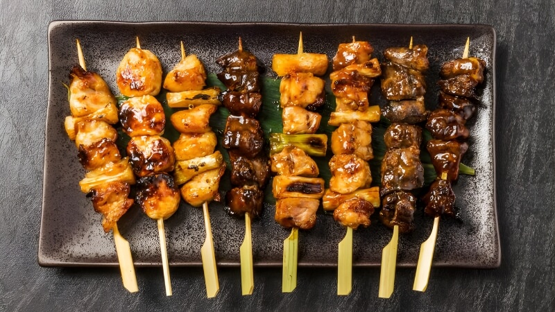 Gà nướng xiên que (Yakitori kiểu Nhật) Gà nướng xiên que (Yakitori kiểu Nhật)
