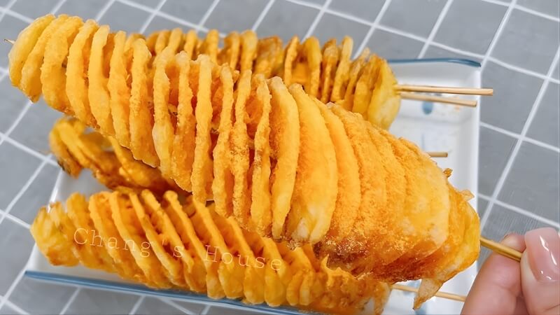 Ngô bao tử vào khoai tây lát Ngô bao tử vào khoai tây lát