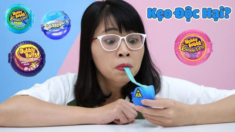 Kẹo Hubba Bubba nuốt được không?