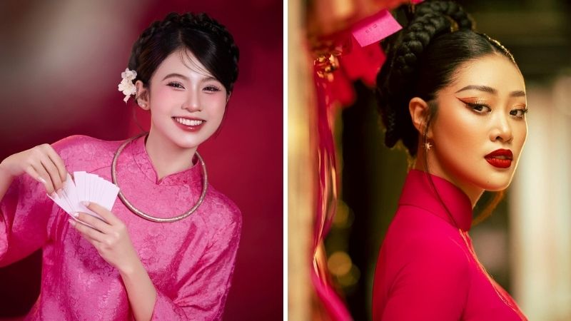 Các phong cách makeup chụp áo dài Tết phổ biến Các phong cách makeup chụp áo dài Tết phổ biến