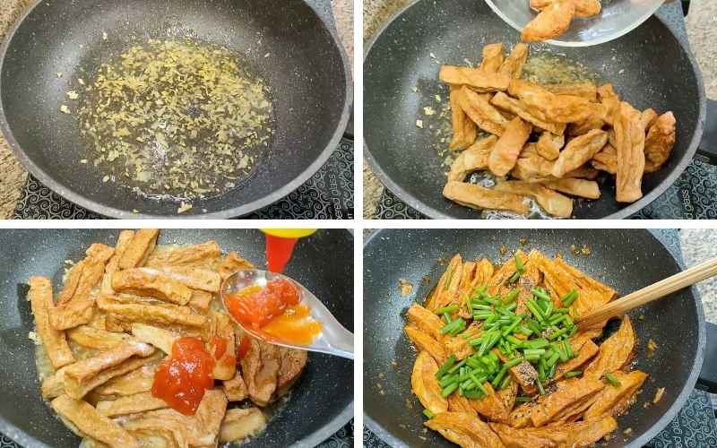 Rim giò lụa với mắm và gia vị đúng lượng giúp món ăn thấm đều, đậm đà tự nhiên Rim giò lụa với mắm và gia vị đúng lượng giúp món ăn thấm đều, đậm đà tự nhiên