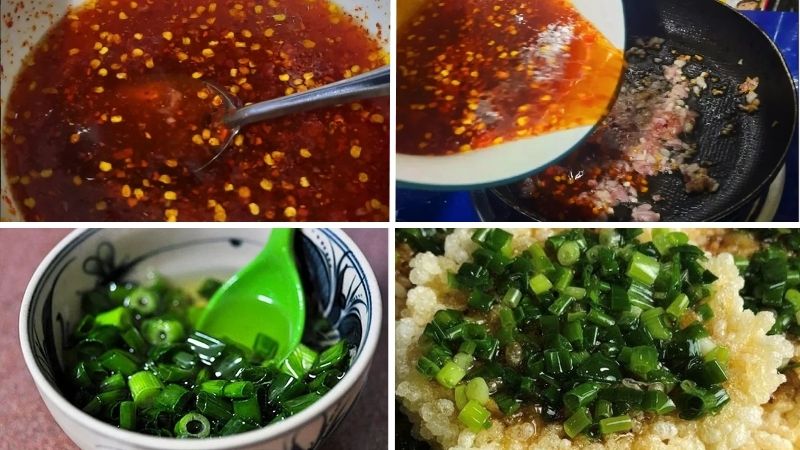 Làm sốt mỡ hành và nước mắm Làm sốt mỡ hành và nước mắm