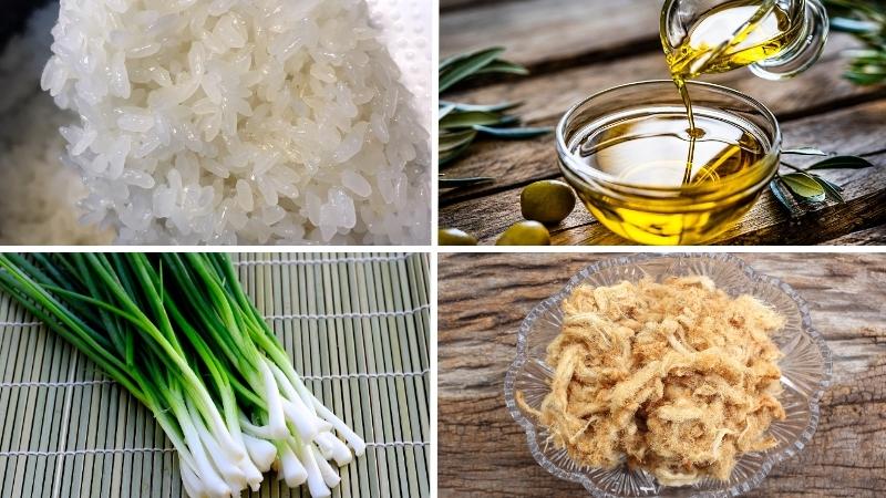 Nguyên liệu làm cơm cháy từ xôi thừa Nguyên liệu làm cơm cháy từ xôi thừa