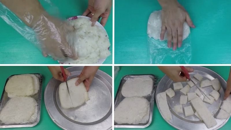 Tạo hình miếng xôi Tạo hình miếng xôi