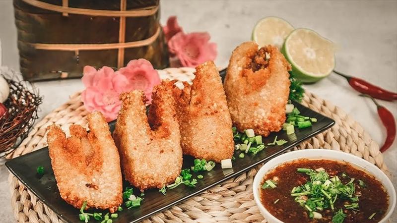 Cách làm bánh chưng rán bằng nồi chiên không dầu giòn ngon, không ngấy mỡ
