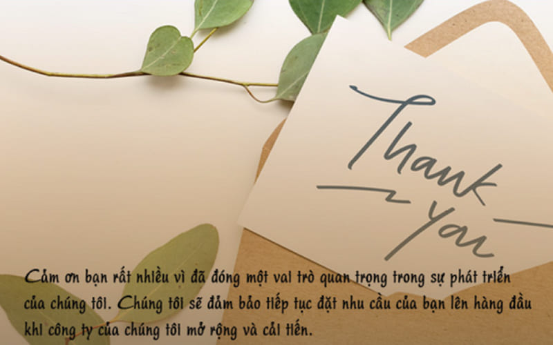 Lời cảm ơn cuối năm cho nhân viên