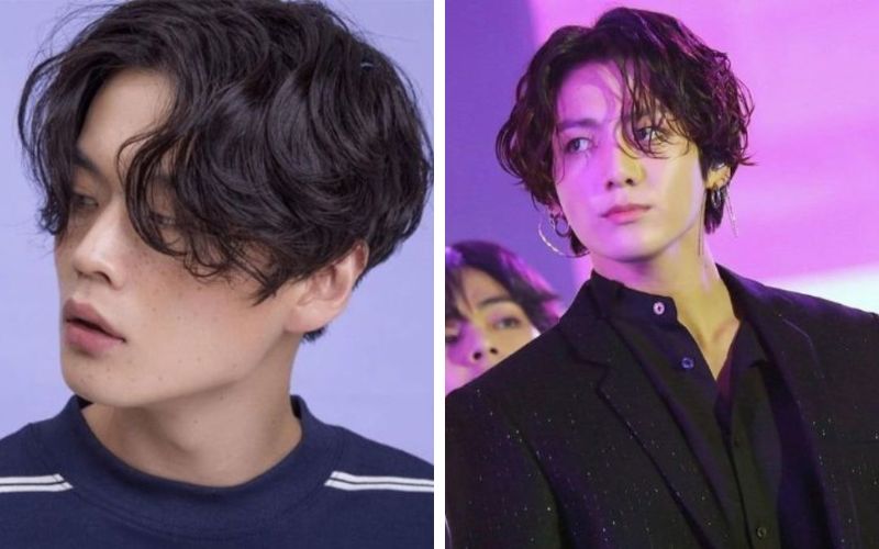 Tóc middle part uốn xoăn tạo vẻ lãng tử và bồng bềnh Tóc middle part uốn xoăn tạo vẻ lãng tử và bồng bềnh