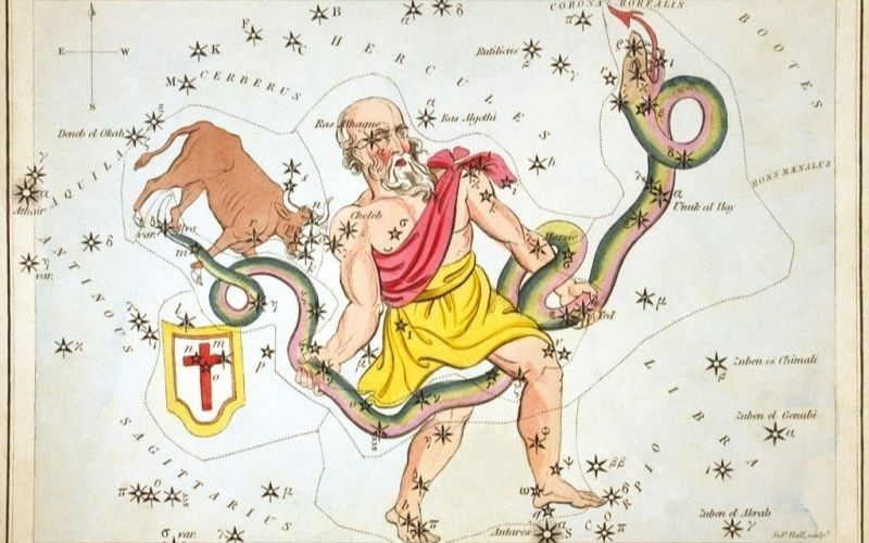 Hình tượng người mang rắn tượng trưng cho sức mạnh, trí tuệ và khả năng kiểm soátHình tượng người mang rắn tượng trưng cho sức mạnh, trí tuệ và khả năng kiểm soát