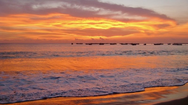 Caption về hoàng hôn trên biển