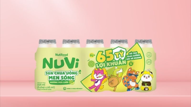 Sữa chua uống NuVi cho bé từ 1 tuổi trở lên