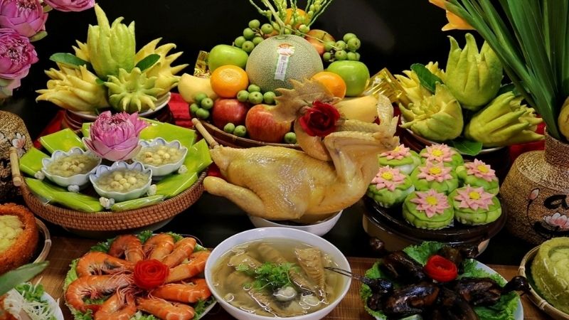 Mâm cúng Rằm tháng 12