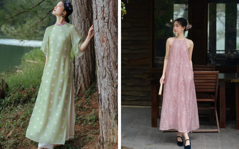 Váy dài phom suông mang lại vẻ nữ tính mềm mại