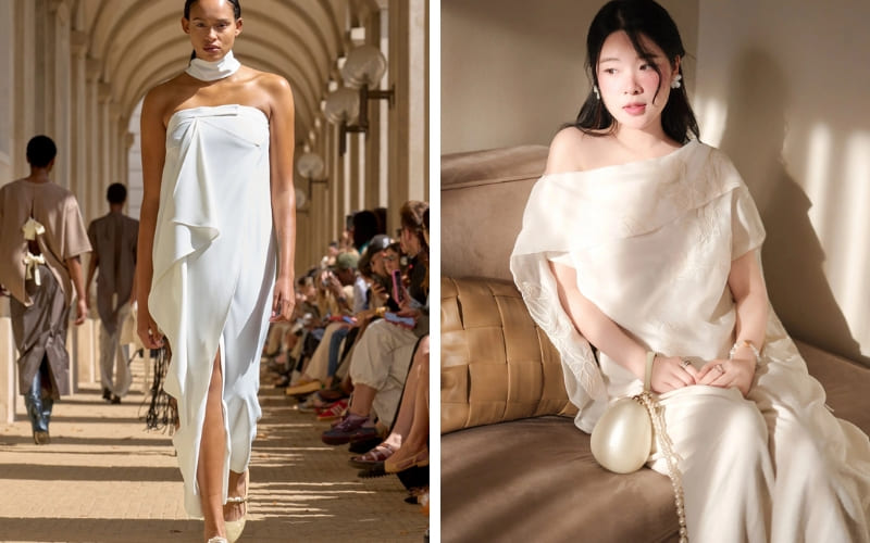 Kiểu dáng bất đối xứng tạo điểm nhấn thời trang