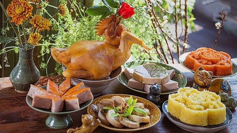 Mâm lễ mặn cúng rằm