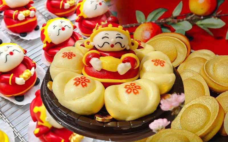 Bánh mang hình tượng tài lộc, cầu buôn may bán đắt