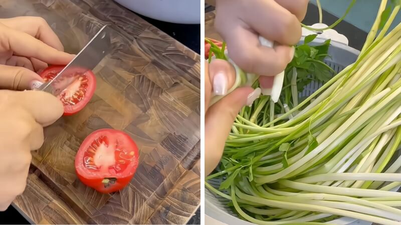 Bước 1: Sơ chế nguyên liệu