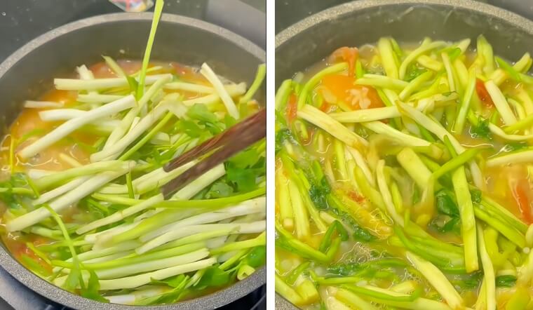 Thử làm canh khoai tây rau cần lạ miệng, đặc sản Thái Bình