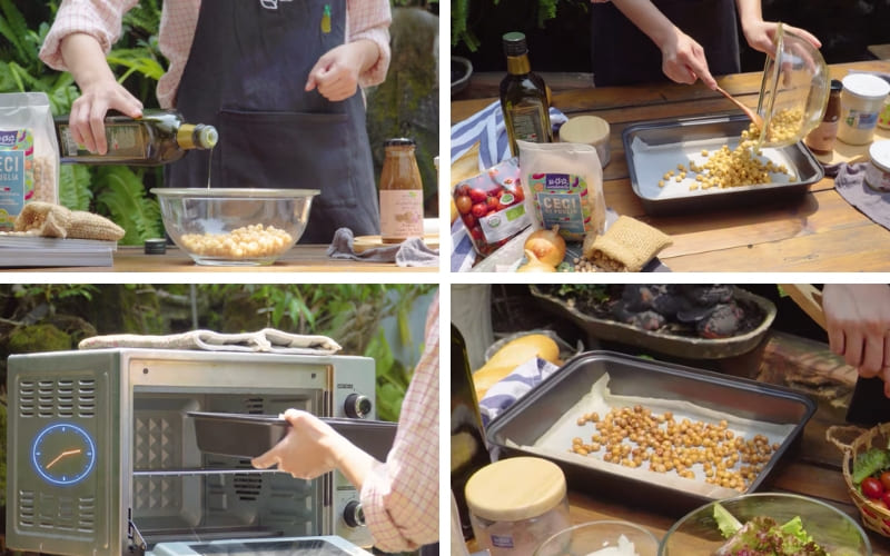 Đậu gà vàng giòn, dậy mùi thơm hấp dẫn.