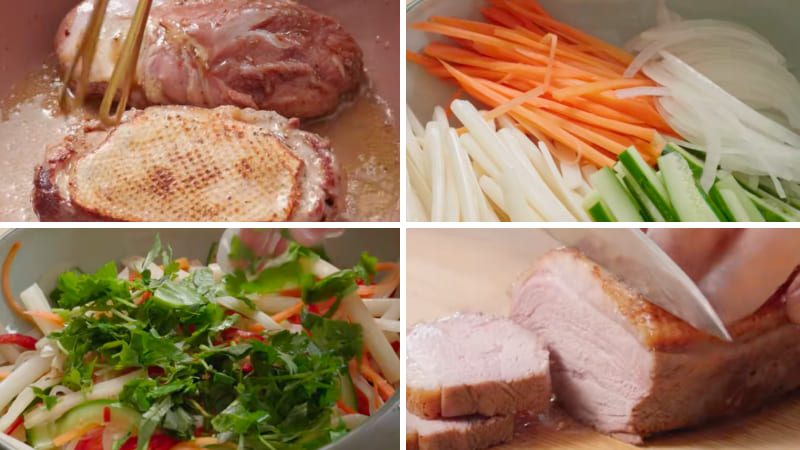 Bước 2: Trộn gỏi