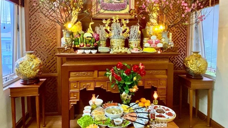 Mâm cúng mùng 2 Tết