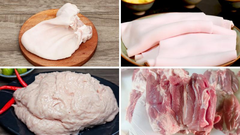 Nguyên liệu làm món giò hoa Vũ Đông Nguyên liệu làm món giò hoa Vũ Đông