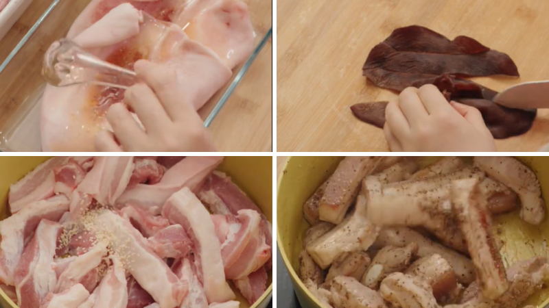 Sơ chế các nguyên liệu Sơ chế các nguyên liệu