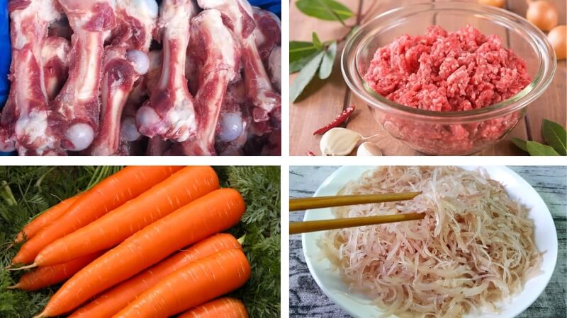 Nguyên liệu nấu mọc vân ám Nguyên liệu nấu mọc vân ám