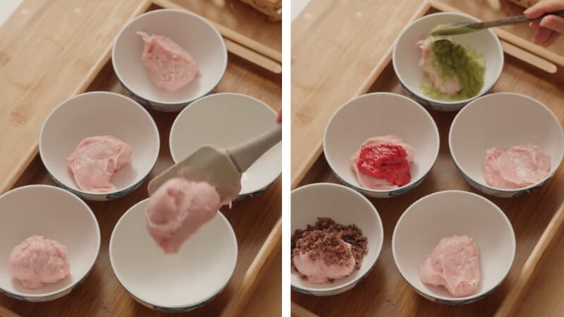 Làm mọc ngũ sắc từ rau củ tự nhiên Làm mọc ngũ sắc từ rau củ tự nhiên