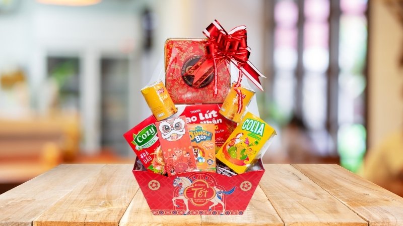 Giỏ quà Tết Bách hóa XANH phù hợp biếu tặng người thân, bạn bè, đồng nghiệp, đối tác,...