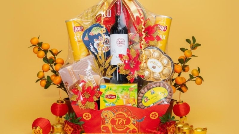 Giỏ quà tết Ngũ Hành Tụ Bảo