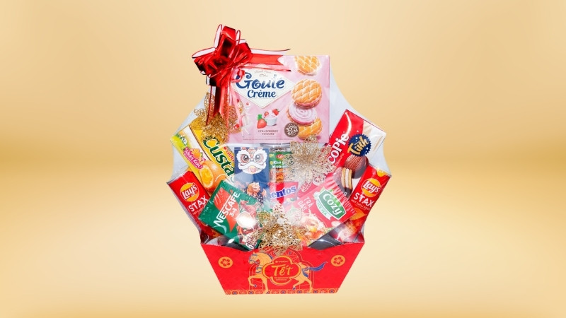 Giỏ quà Tết Bách hóa XANH có nhiều mức giá từ khoảng 290.000 đến 790.000 đồng