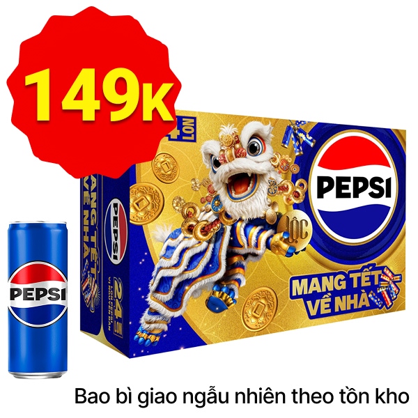 Thùng 24 lon Pepsi Sleek 235ml