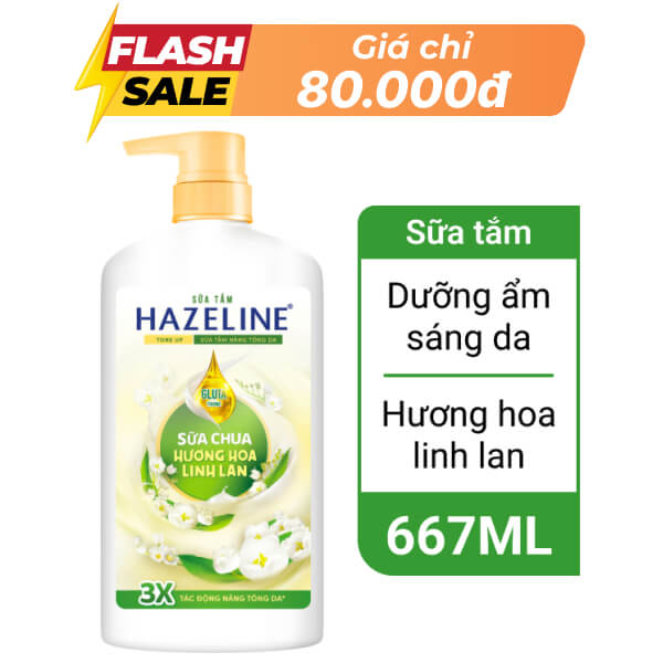 Sữa tắm nâng tông Hazeline hoa linh lan 667ml