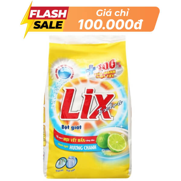 Bột giặt Lix Extra hương chanh 5.5kg