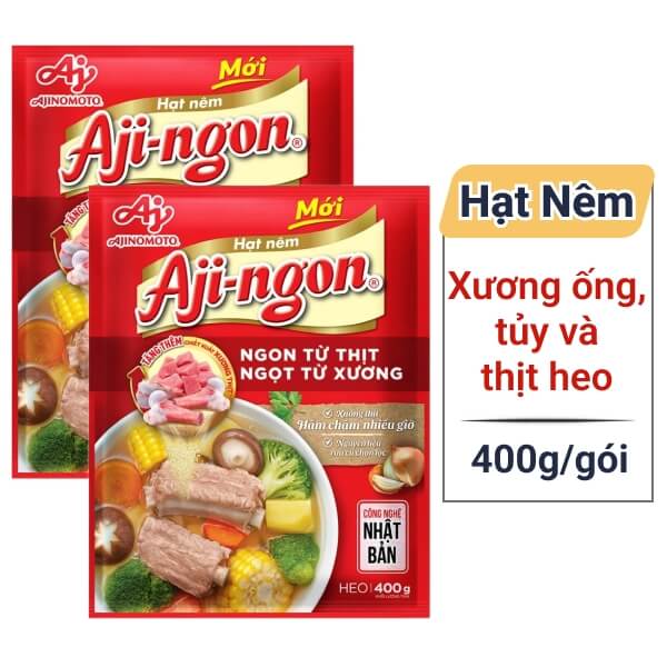 2 gói hạt nêm vị heo Aji-ngon 400g