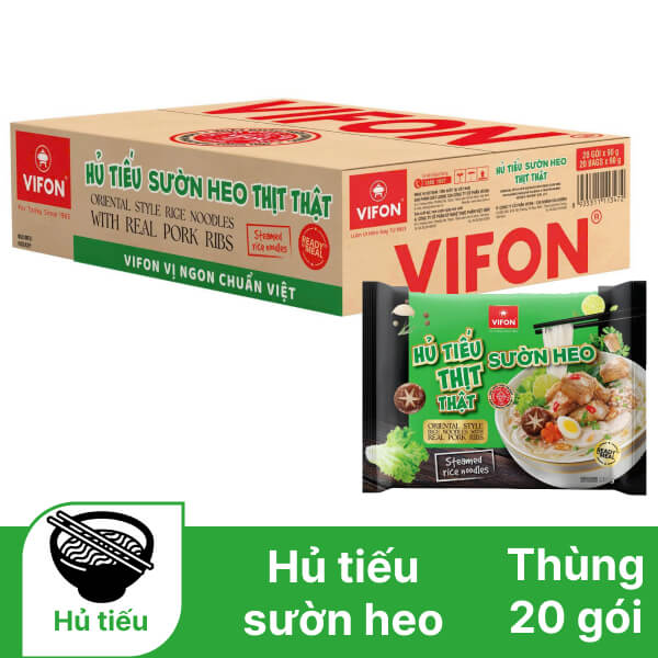 Thùng 20 gói hủ tiếu sườn heo Vifon 90g