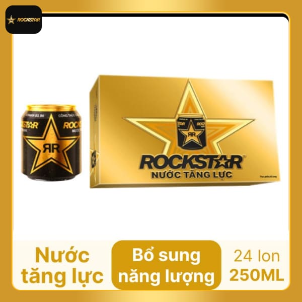 Thùng 24 lon nước tăng lực Rockstar 250ml