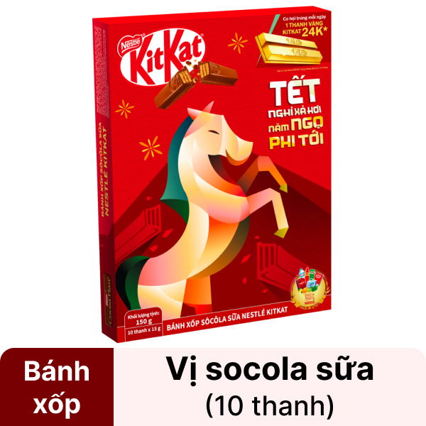 Bánh xốp socola sữa KitKat 150g