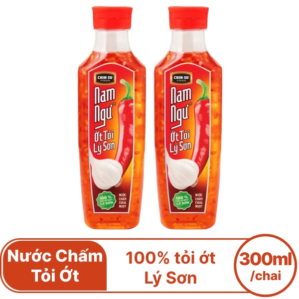 2 chai nước chấm Nam Ngư ớt tỏi Lý Sơn 300ml