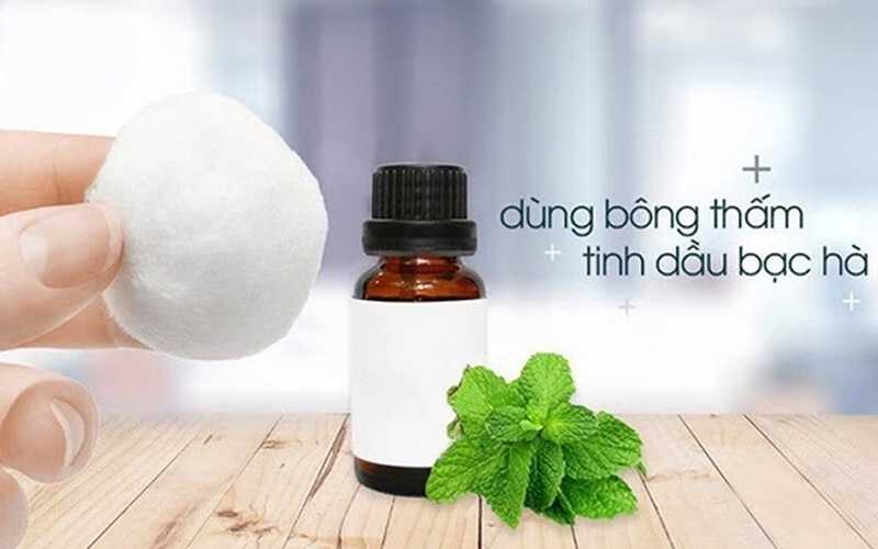 Sử dụng bông gòn tẩm tinh dầu Sử dụng bông gòn tẩm tinh dầu