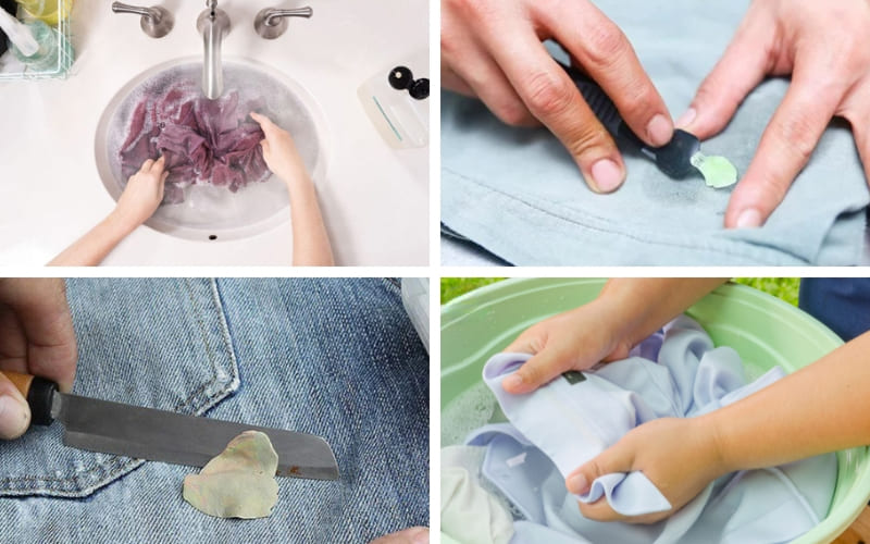 Giặt quần áo với nước nóng – Mẹo tẩy kẹo cao su trên quần áo