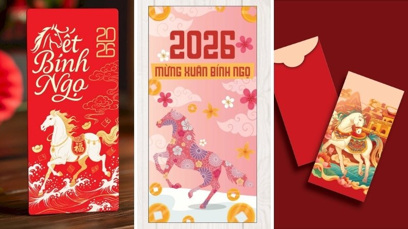 Mẫu bao lì xì 2026 Xuân Bính Ngọ nào đẹp, độc đáo?
