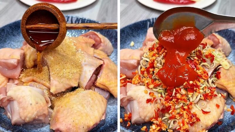 Ướp gà cho thấm vị