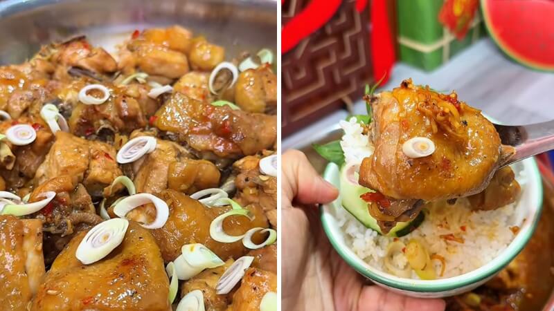 Cách làm gà kho sả ớt chuẩn vị