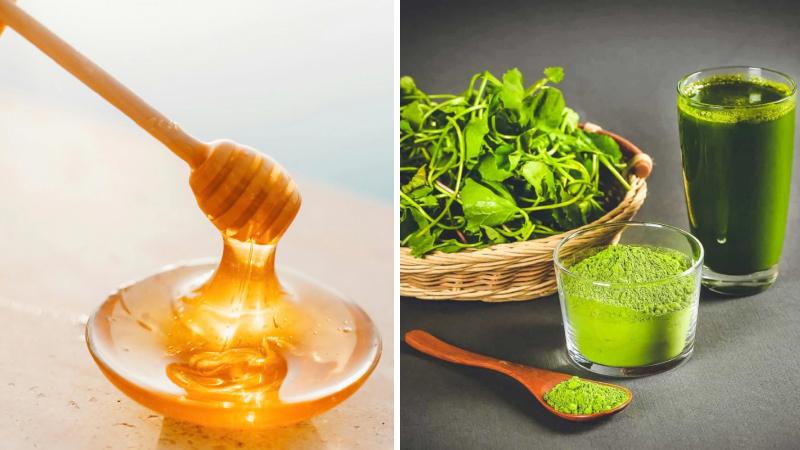 Rau má và mật ong