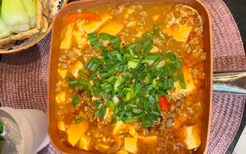 cách làm đậu hũ non sốt thịt bằm